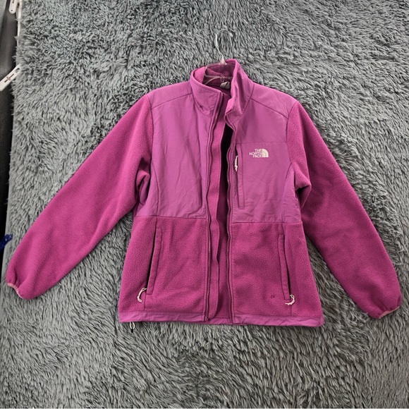 North Face Jacket Coat Womens Large Denali Pink Full Zip Polartec - Picture 1 of 16